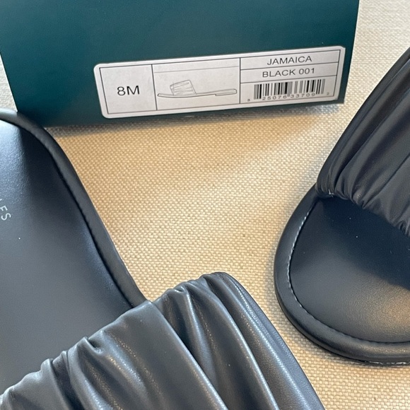 AEROSOLES Jamaica Ruched Puffy Black Slide Sandals - Women’s Size 8 - NEW IN BOX - Picture 5 of 9